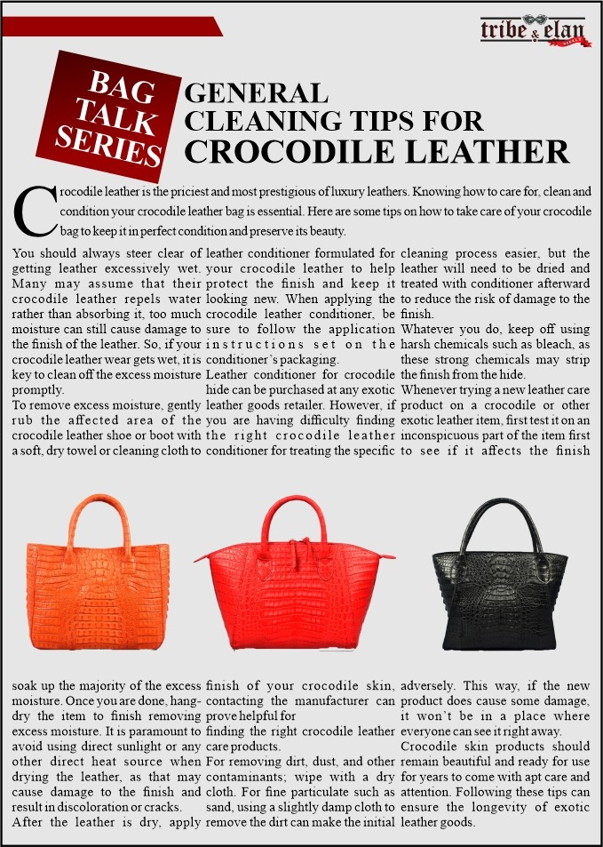 care for crocodile leather 