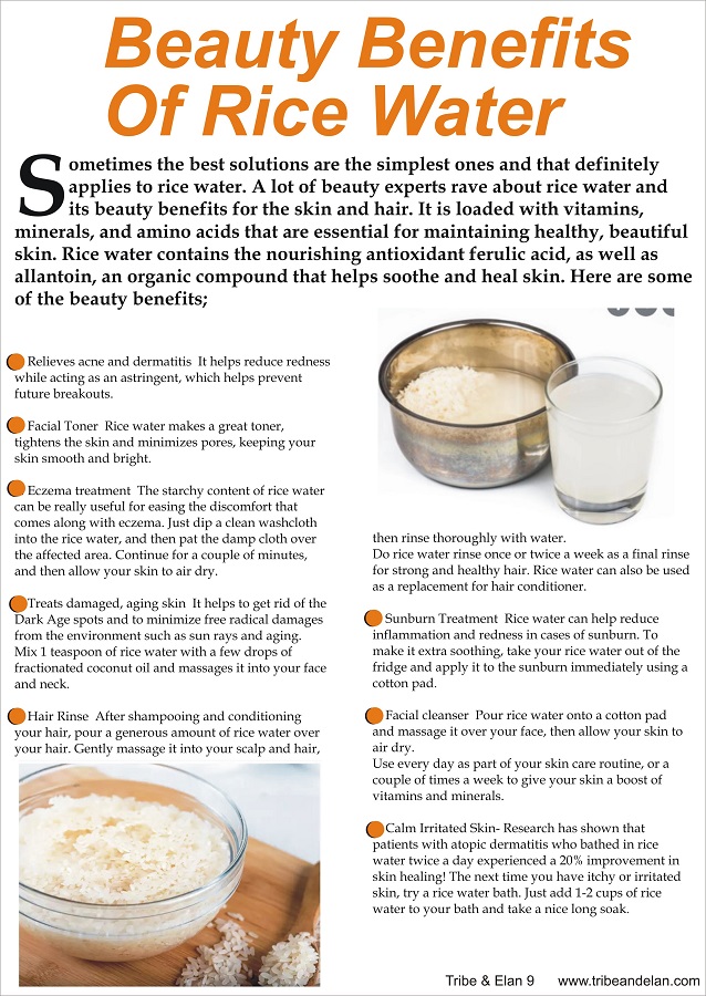 benefits of rice water 